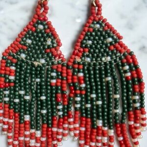 Hand beaded earrings from Bali